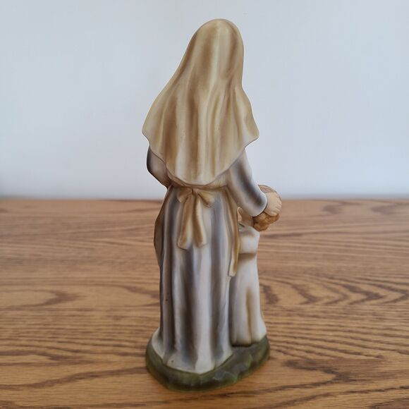 Sanmyro Bisque Mother and Child Porcelain Bone China Figurine Shelf Sitter Japan - Picture 7 of 10